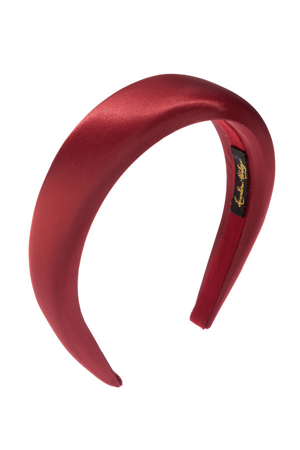 Cerchietto bombato raso bordeaux - personalizzabile