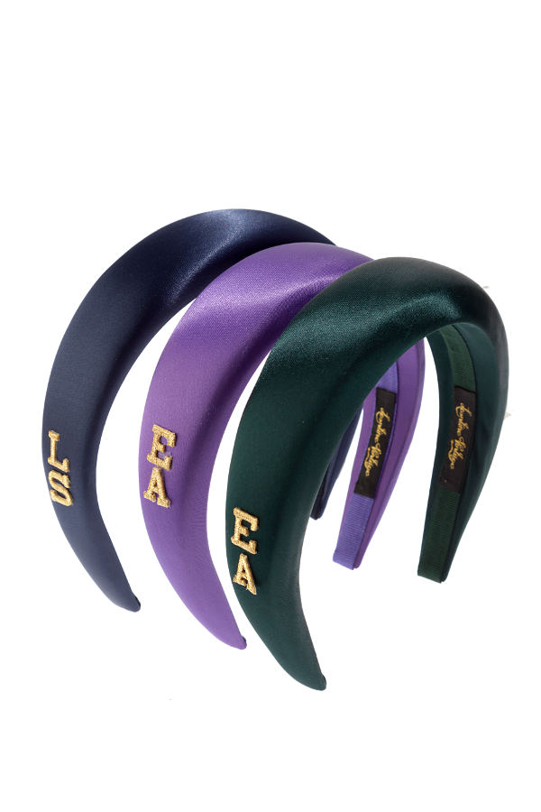 Cerchietto bombato raso bordeaux - personalizzabile - immagine 3