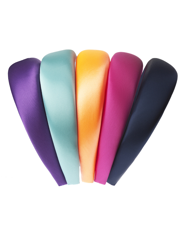 Satin padded headband, tiffany blue color - monogrammed - Image 3