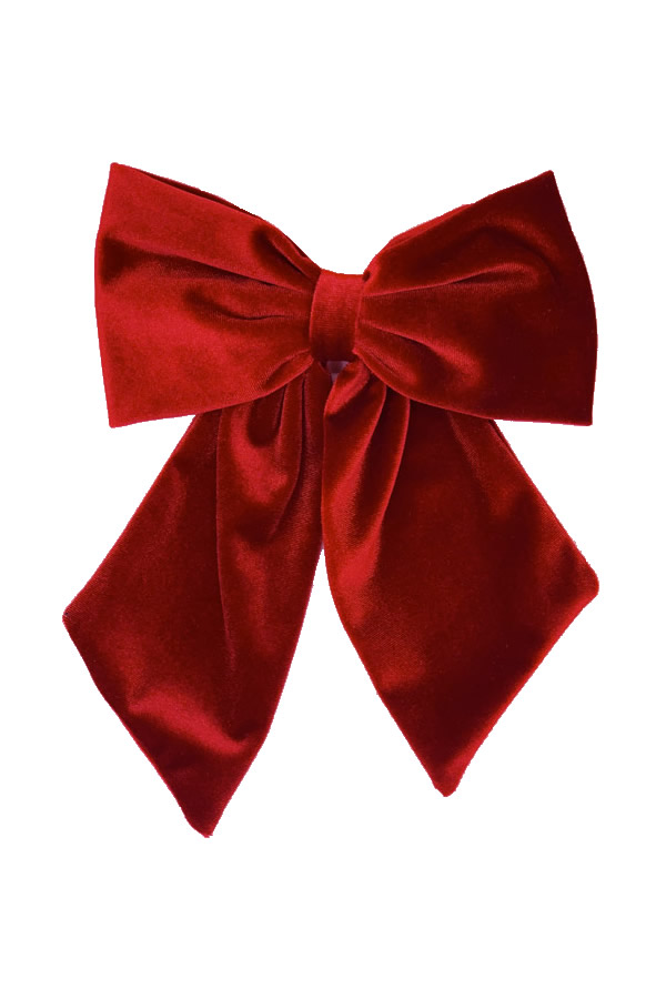 Big bow clip, red velvet