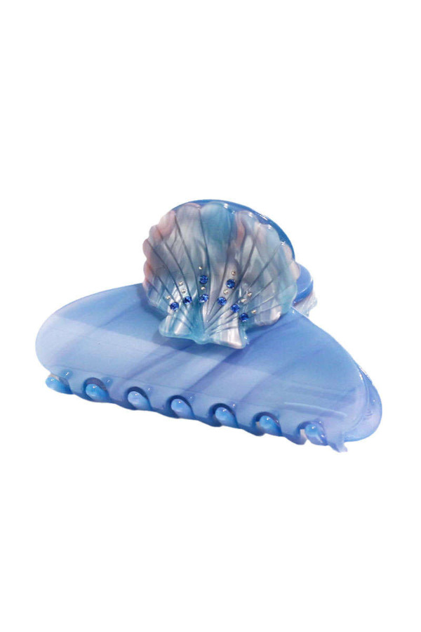 LIGHT BLUE SHELL HAIR CLAW