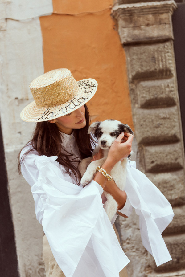 Cappello di paglia con scritta la vita è bella