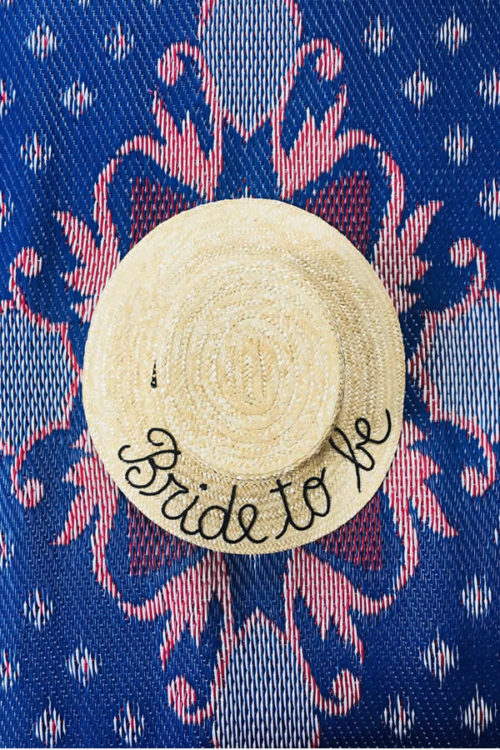 Cappello di paglia bride to be