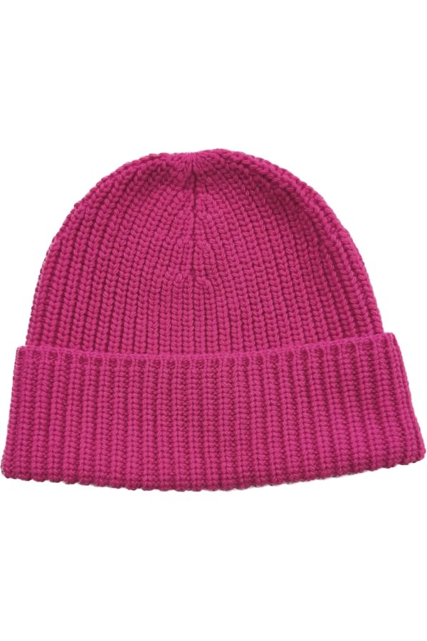 CLASSIC BEANIE MERINO CACHEMIRE - FUCSIA