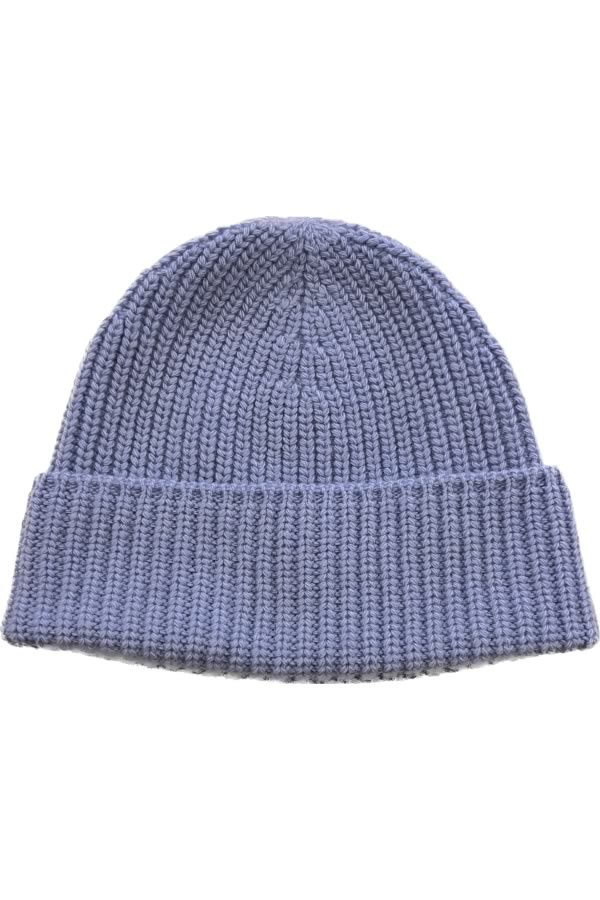 CLASSIC BEANIE MERINO CACHEMIRE - AZZURRO
