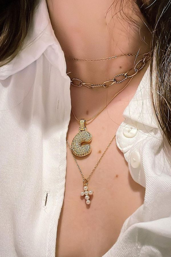 COLLANA SAY YOUR NAME personalizzabile - 1 LETTER - immagine 3