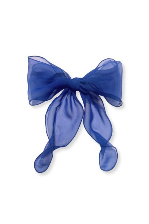 Big bow clip chiffon,  royal blue