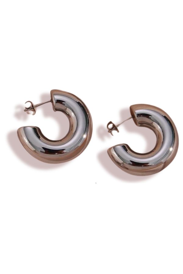 BIG CHUNKY SILVER HOOPS