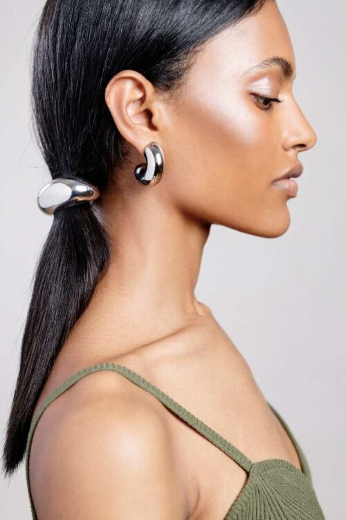 CHUNKY HOOP SILVER