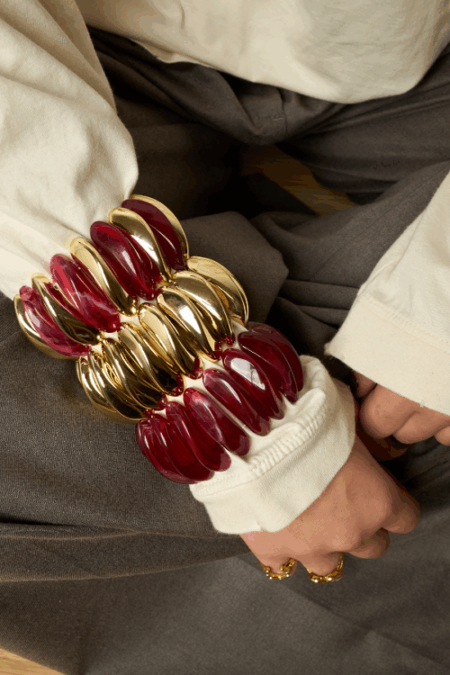 ELASTIC BANGLE BURGUNDY