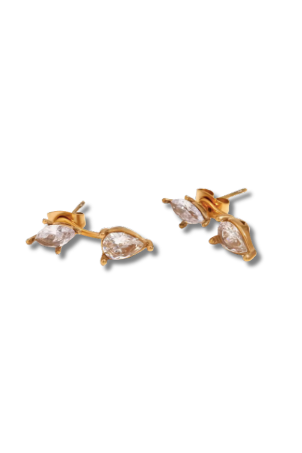 GOLDEN CRYSTAL DROP EARRING - immagine 3